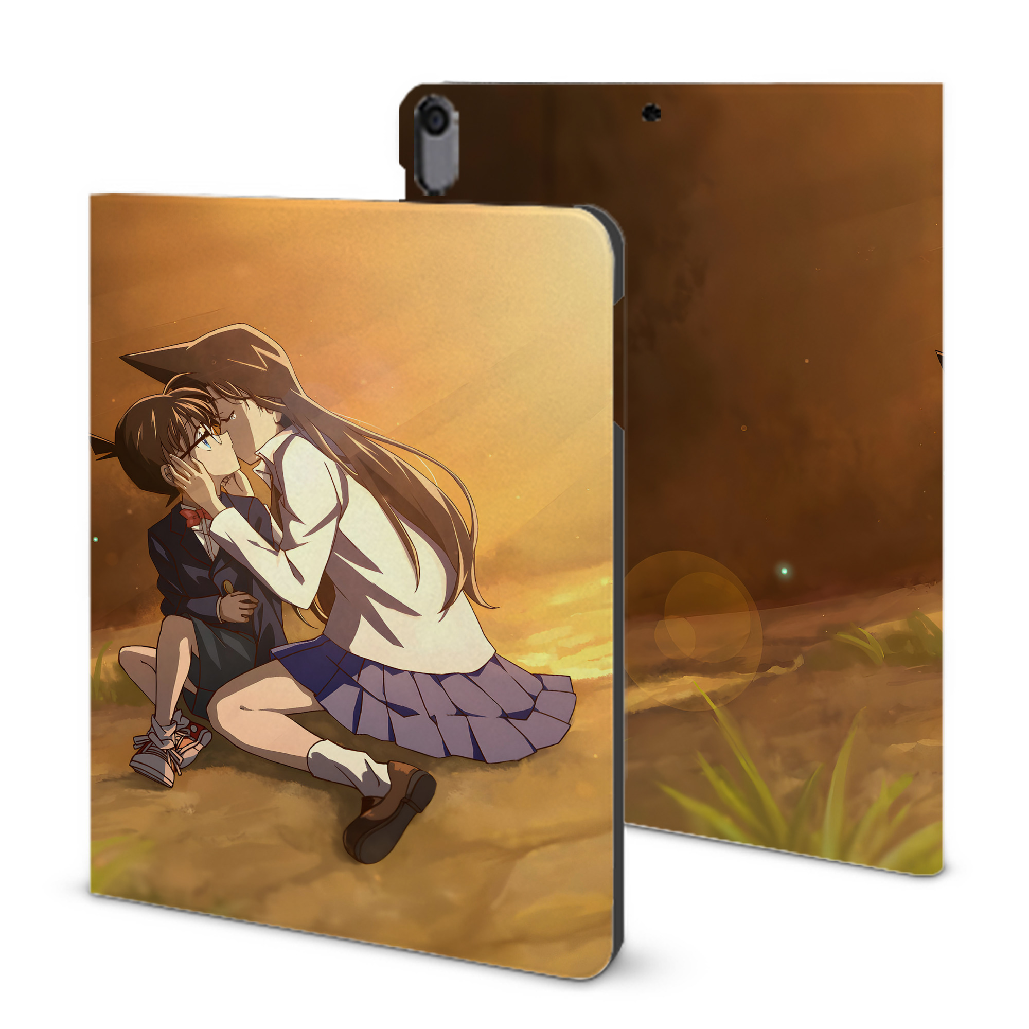 （画像用） 名探偵コナン Detective Conan IPad ケース ブック型 PUレザー TPU 耐衝撃 軽量 薄型 ペン収納なし 全面保護 IPad 各モデル対応